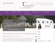 Tablet Screenshot of creativecaterers.com